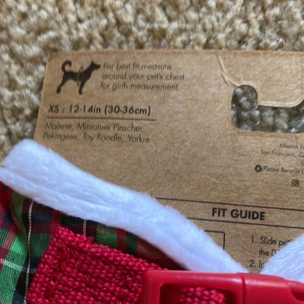Dog holiday harness extra small